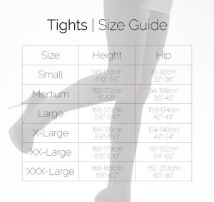 fishnet tights size chart 