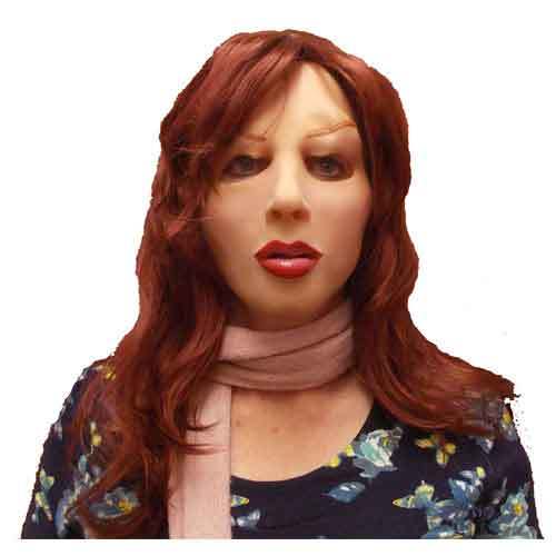 Realistic Female Mask With Hair