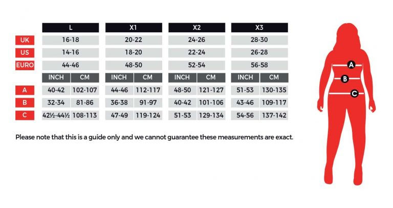 smiffy clothes size chart