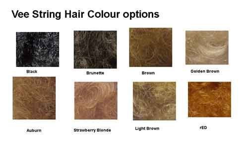 vee string pubic hair colours