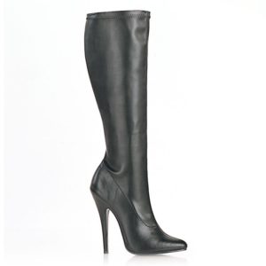 Domina 2000 6 inch heel Black Knee High Boots