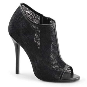 Amuse-56 Lace Peep Toe Boots