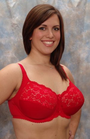 berdita red lace bra