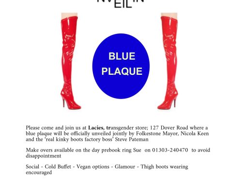 Grand Veiling of Kinky Boots Blue Plaque & Social