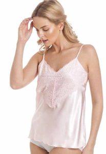 pale pink satin camisole