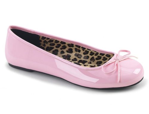 anna-01 pink patent flat ballet pump