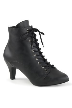 divine-1020-bpu lace up sankle boot black matt