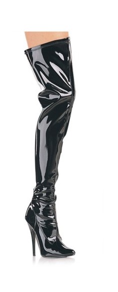 domina-3000b 6 inch heel thigh boots