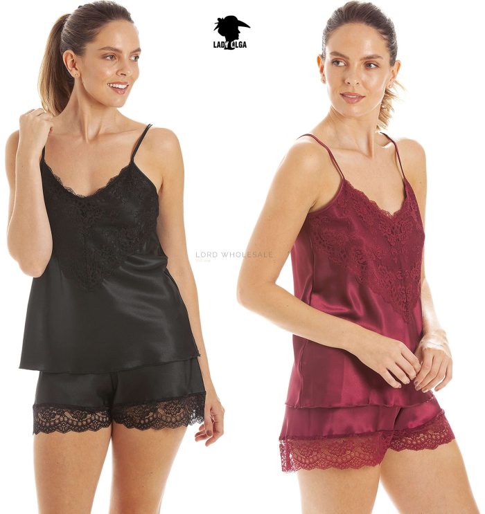 Ladies Satin Camisole Set with French Knickers by Lady Olga