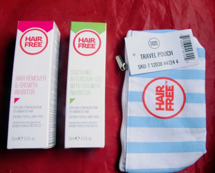 BUY 1 HairFree & Growth Remover GET Hairfree AfterCare Gel & Handy Travel bag FREE