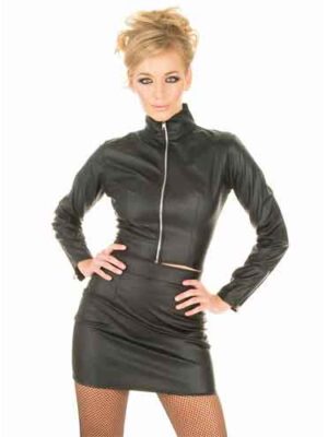 Leatherette Mini Skirt