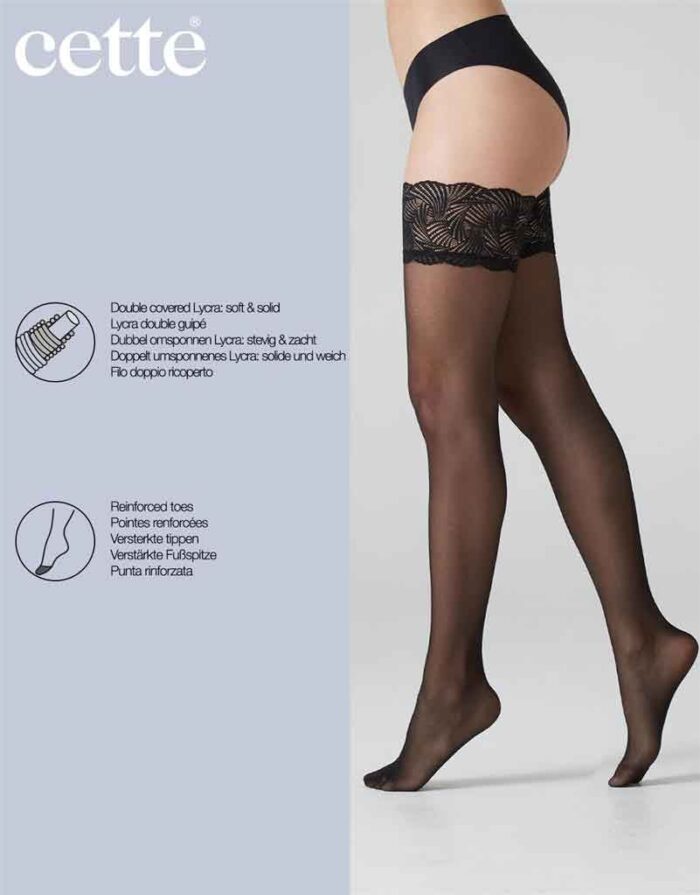Versailles 20 denier lace top hold ups