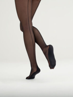 cette back seam tights with cuban heel