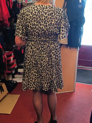 reverse of leopard dress